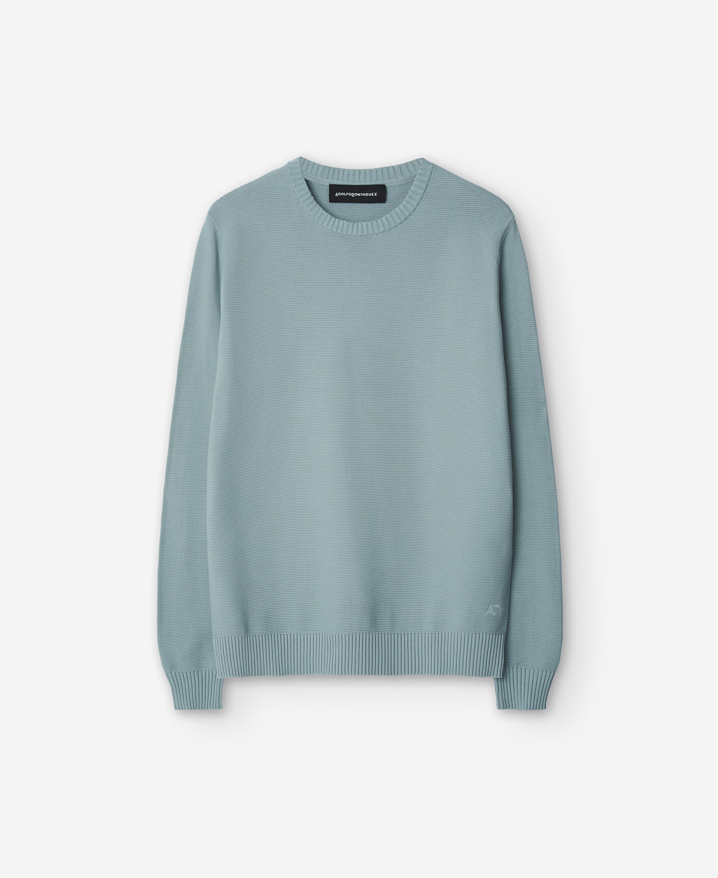 Men's light blue knitted sweater image number 4