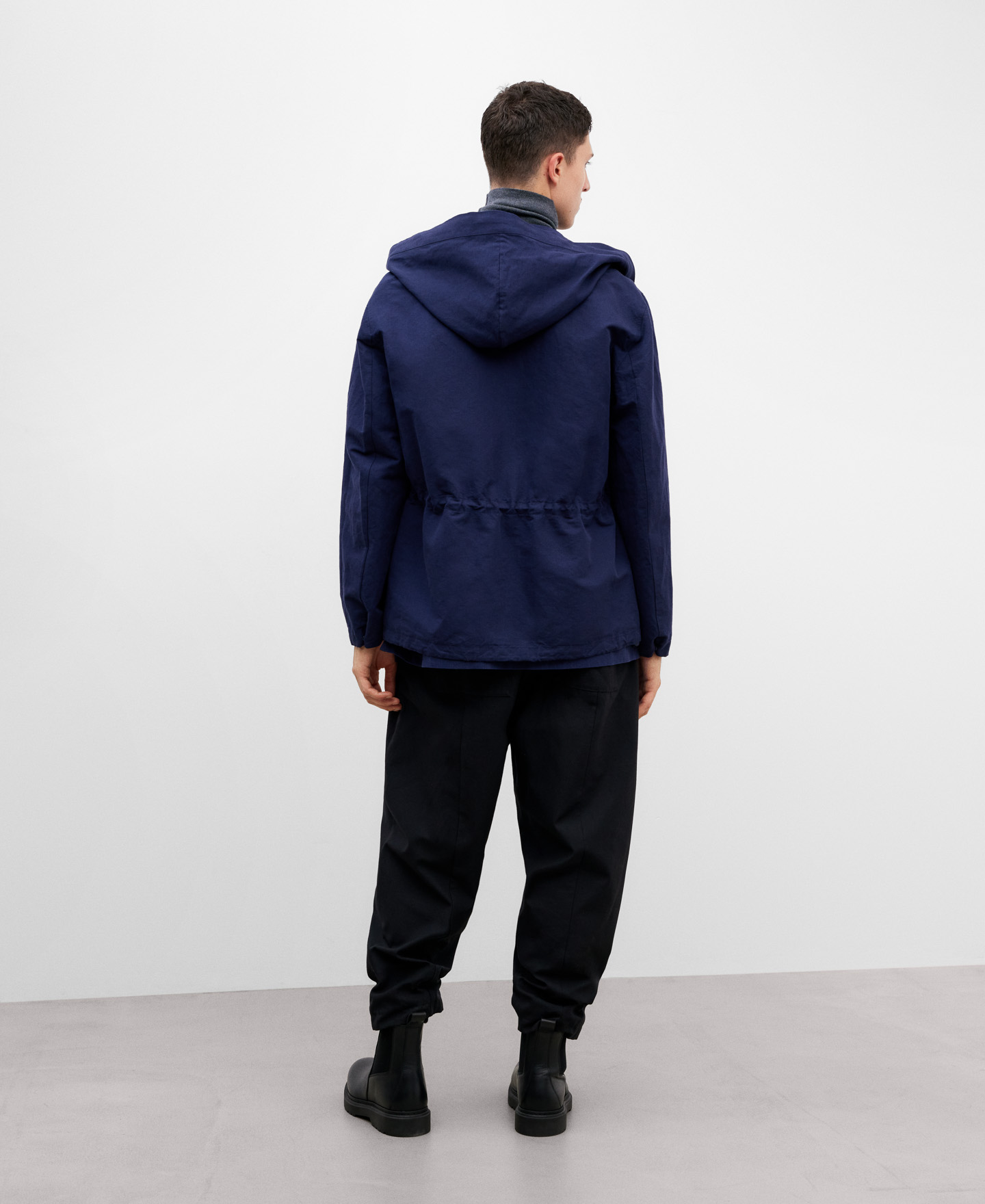 European linen and cotton parka image number 2