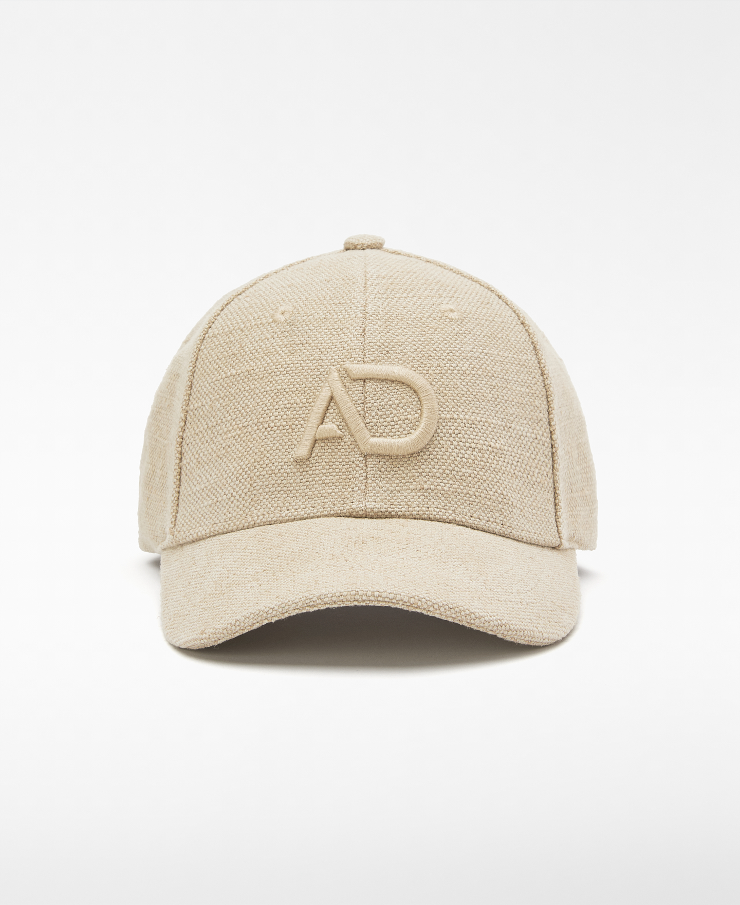 Casquette logo brod&eacute; en lin et coton image number 0