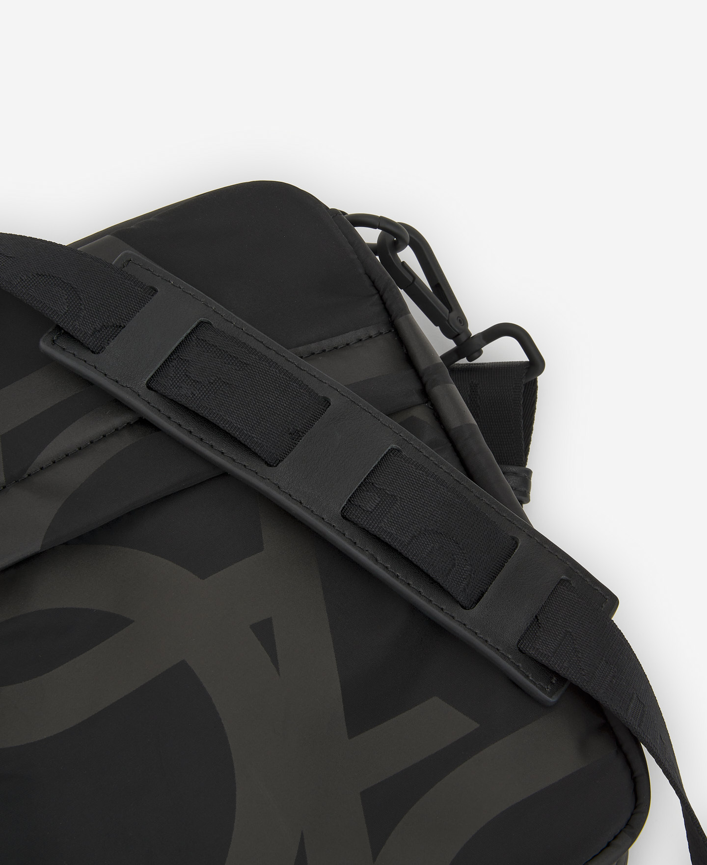 Black monogram print crossbody bag image number 2