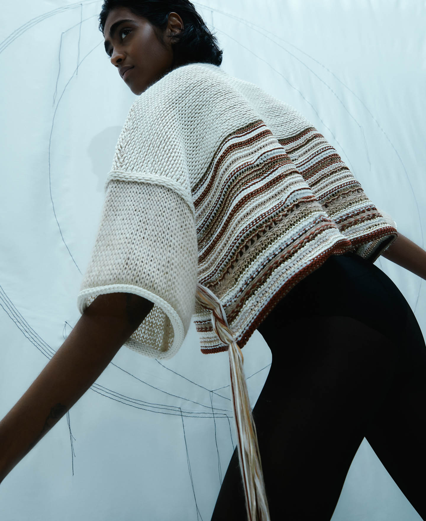 Oversize fringed sweater image number 0