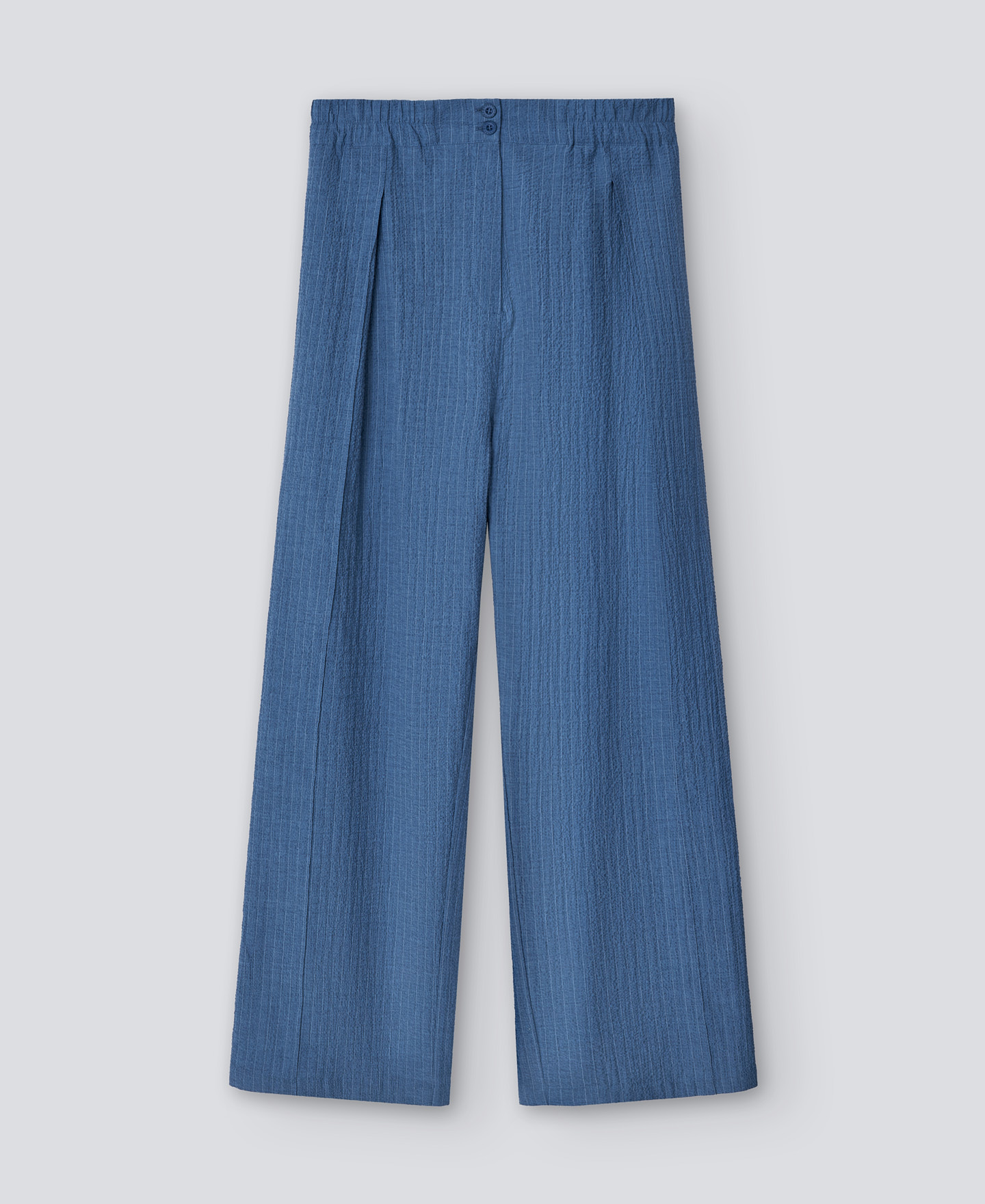Pantalón a rayas azul mujer image number 4