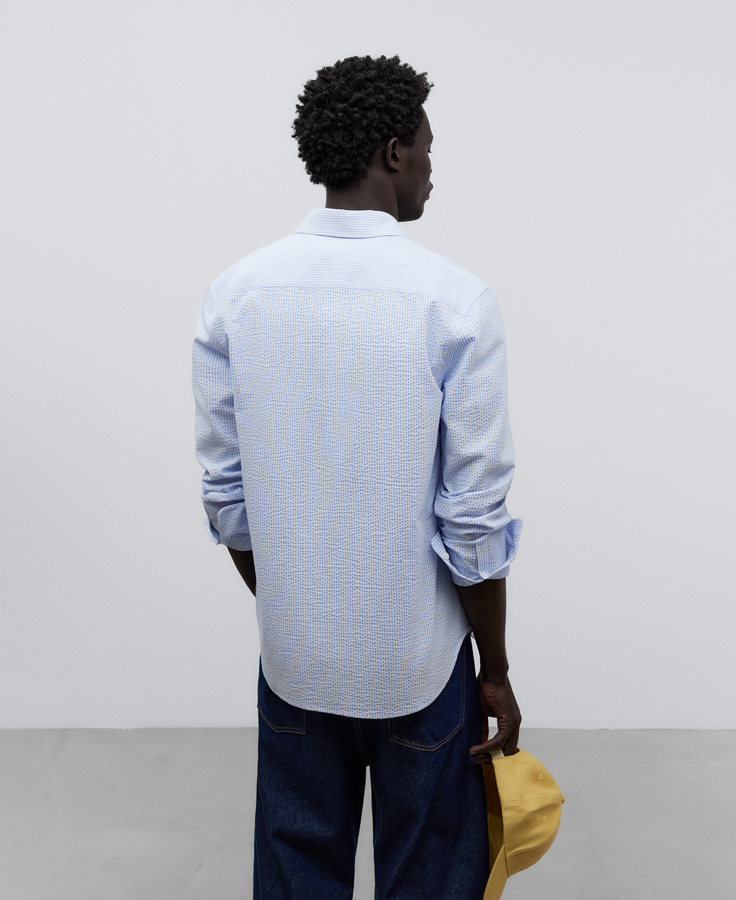 Striped regular fit shirt man image number 2