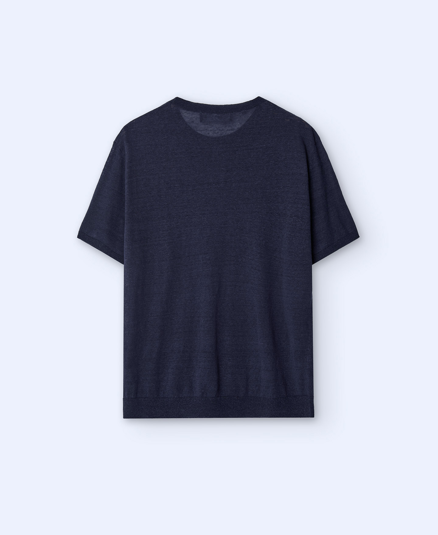 Linen and viscose crew neck t-shirt image number 5