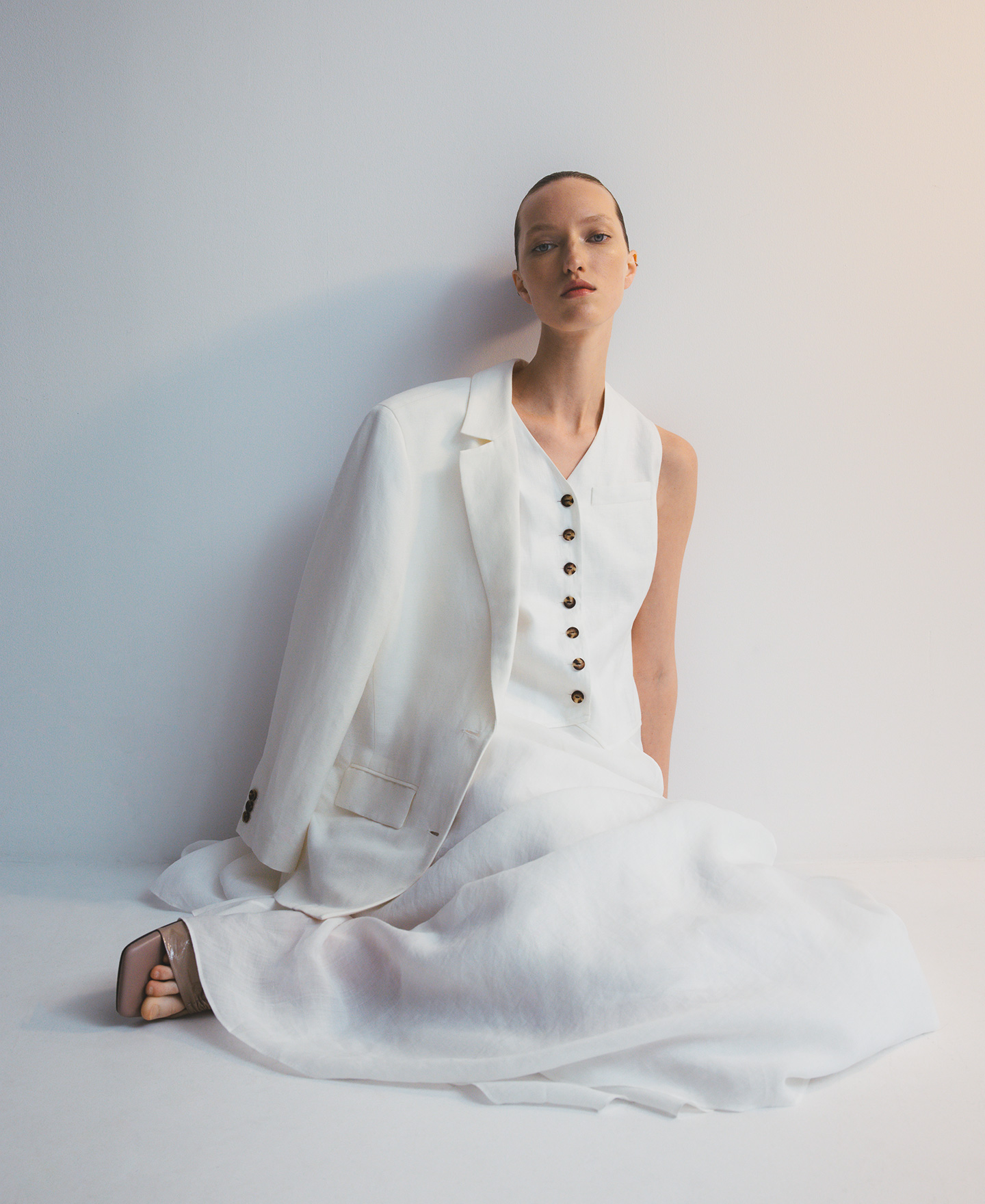 Combined midi dress woman image number 3