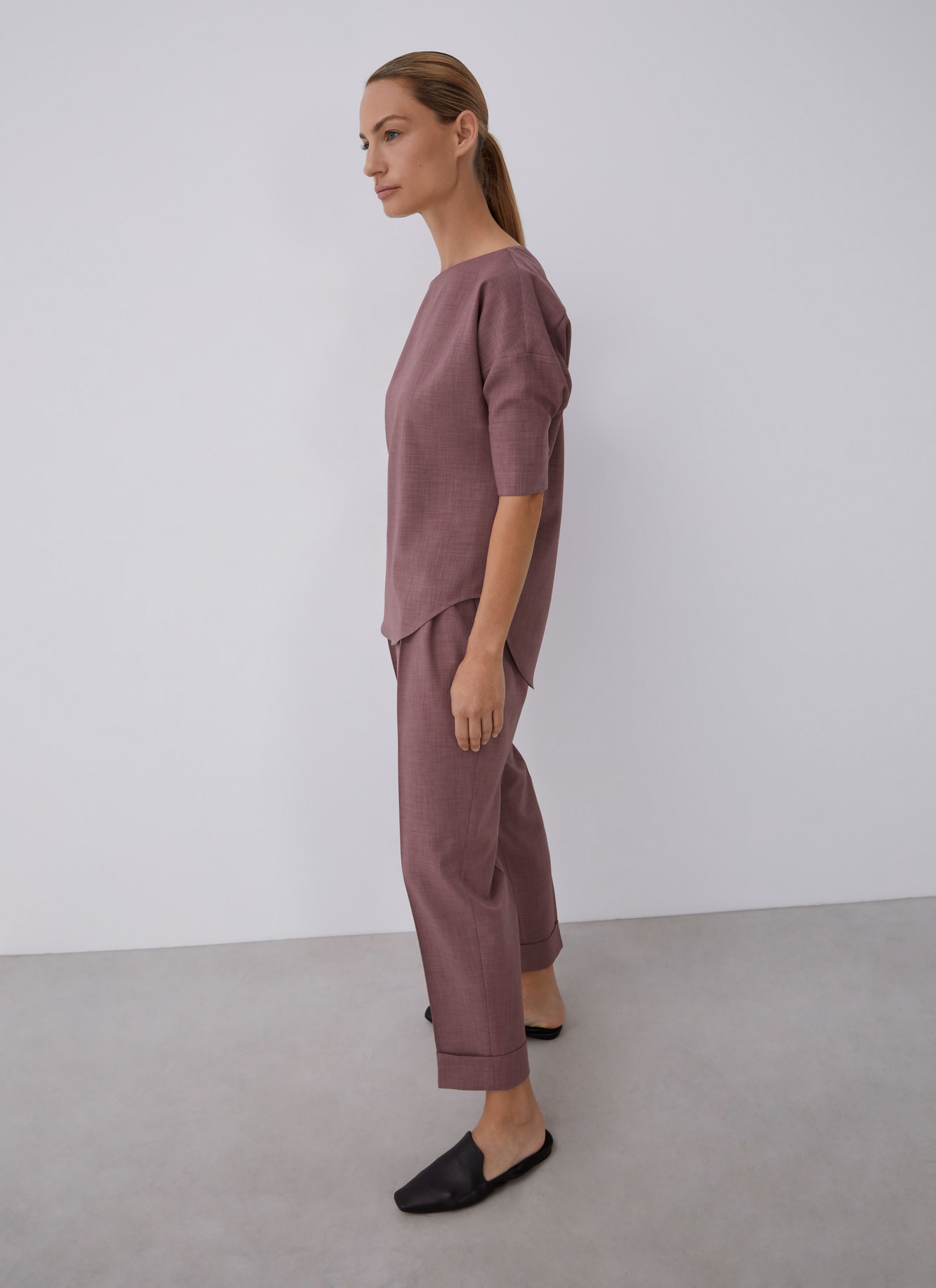 Blouse with puffed elbow sleeve image number 3