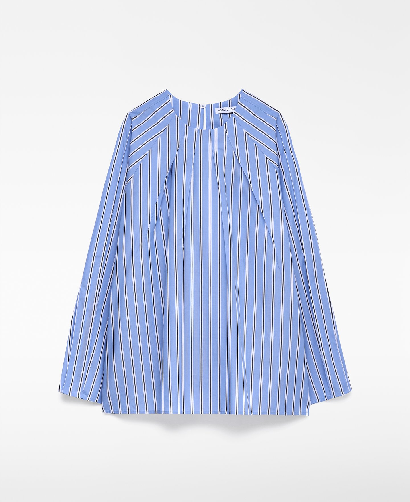 Crew neckline cotton blouse woman image number 4