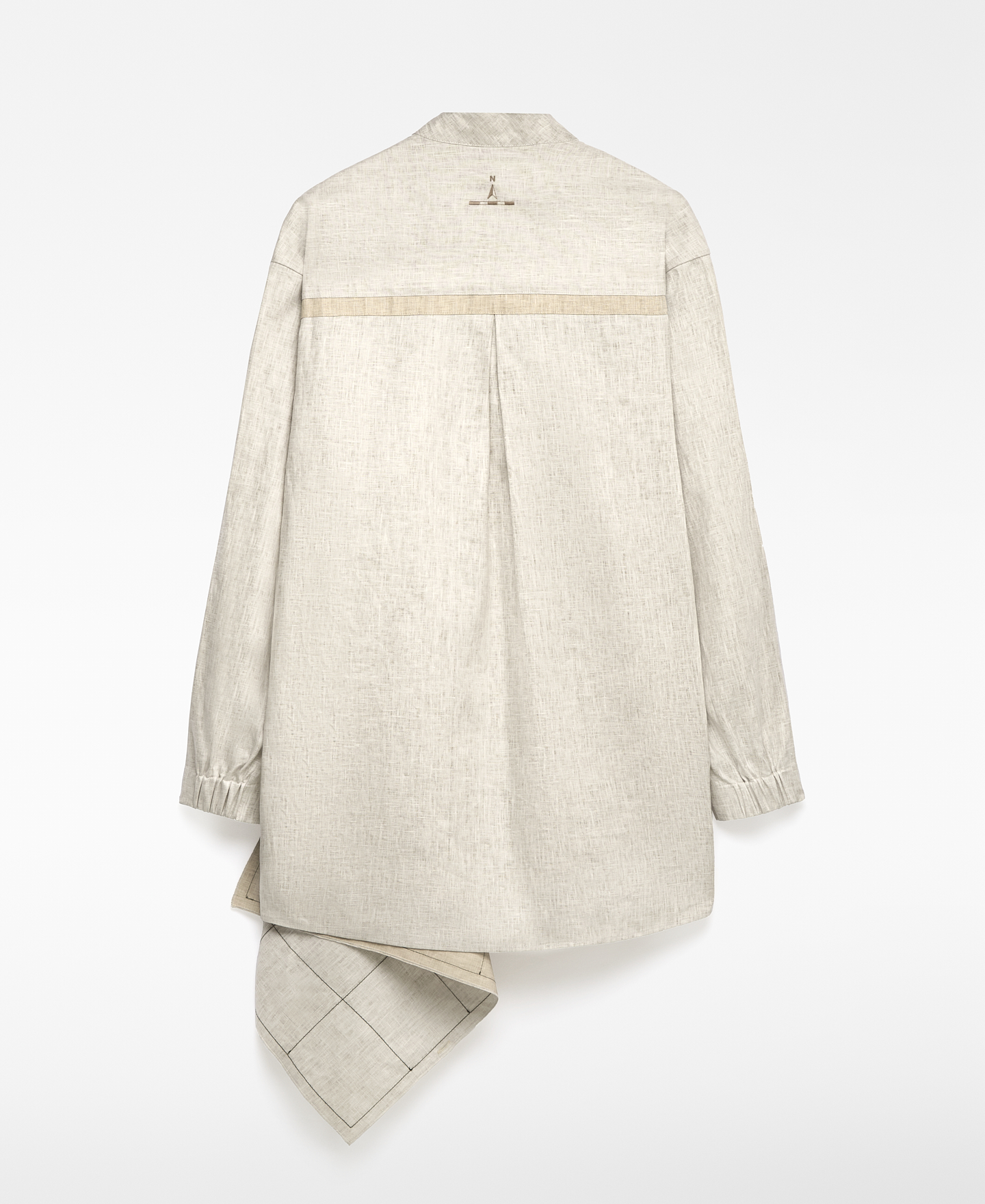 European linen printed key shirt man image number 9