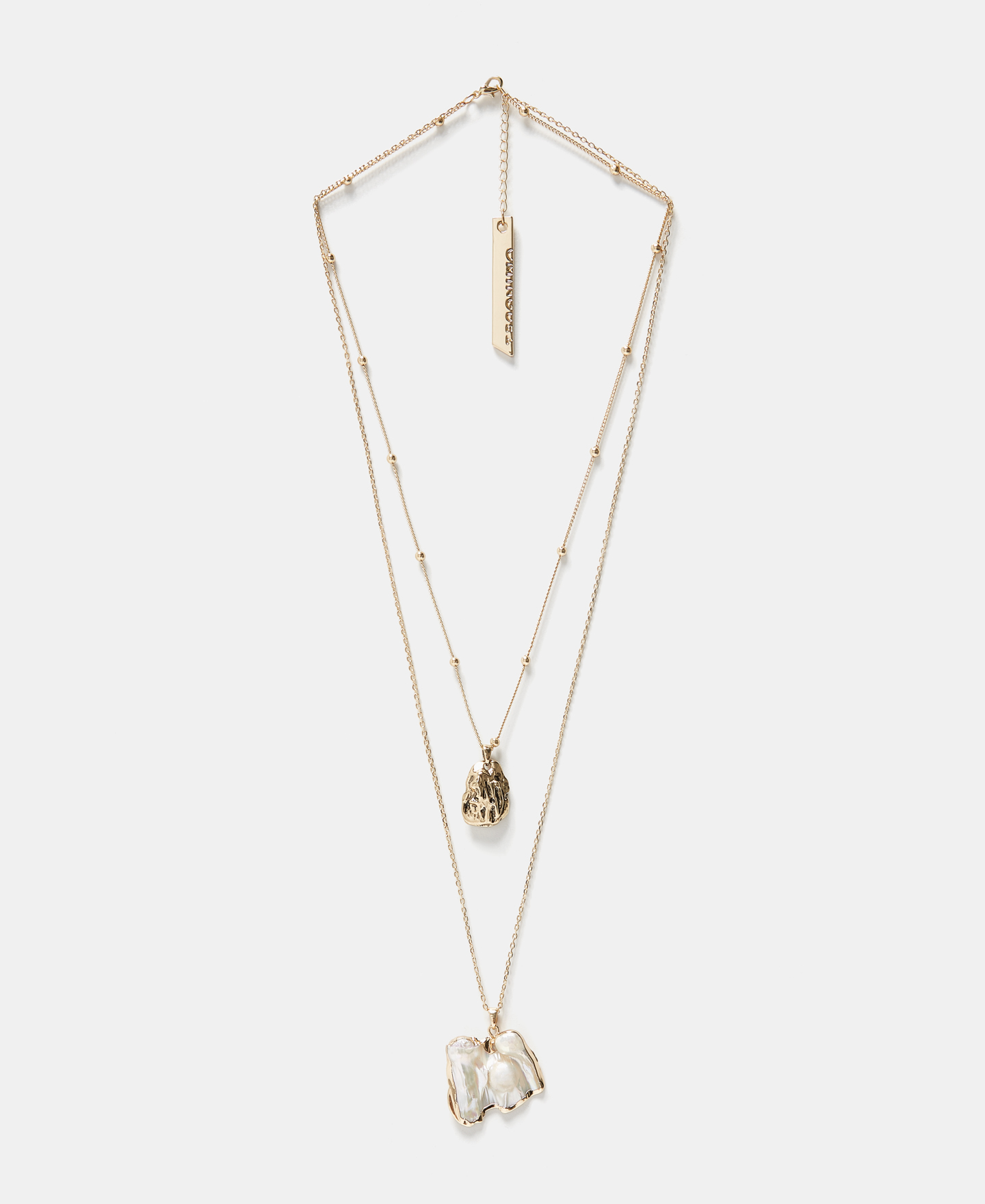 Double strand natural pearl necklace image number 0