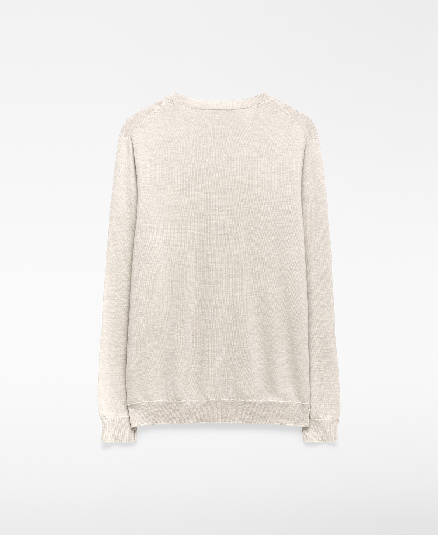 Merino wool crew collar sweater man image number 5