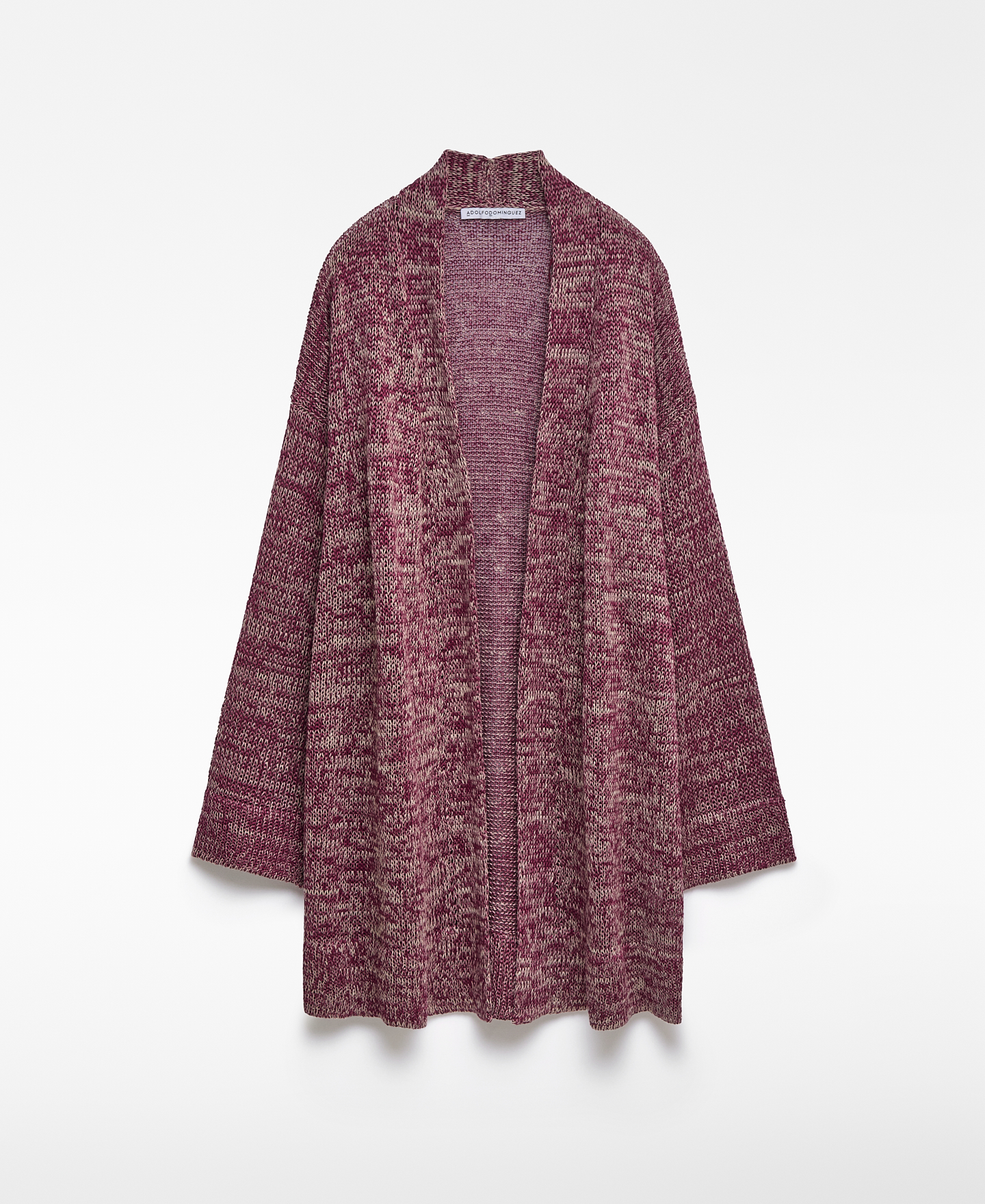 Chaqueta kimono larga punto mujer image number 6