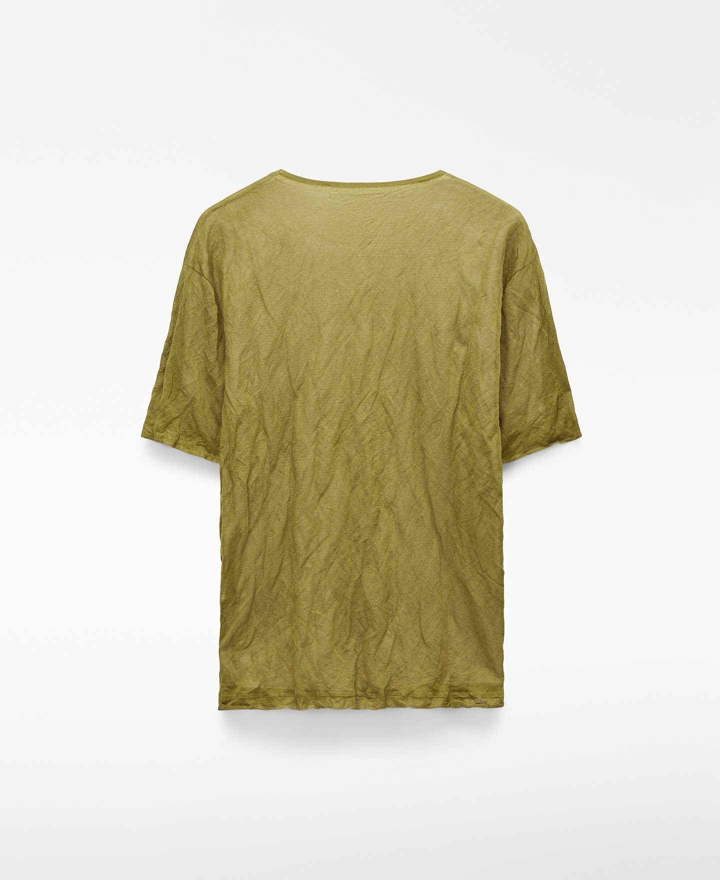 Double-layer wrinkled-effect T-shirt image number 5
