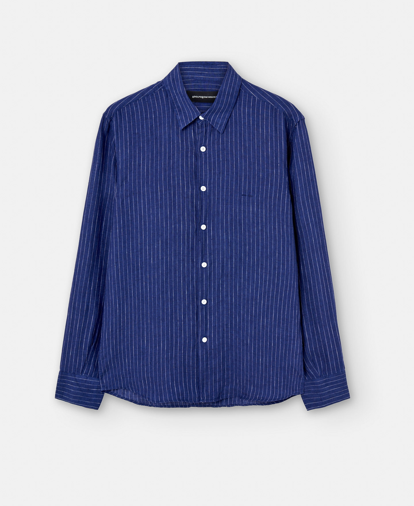 100% linen lapel collar shirt image number 4