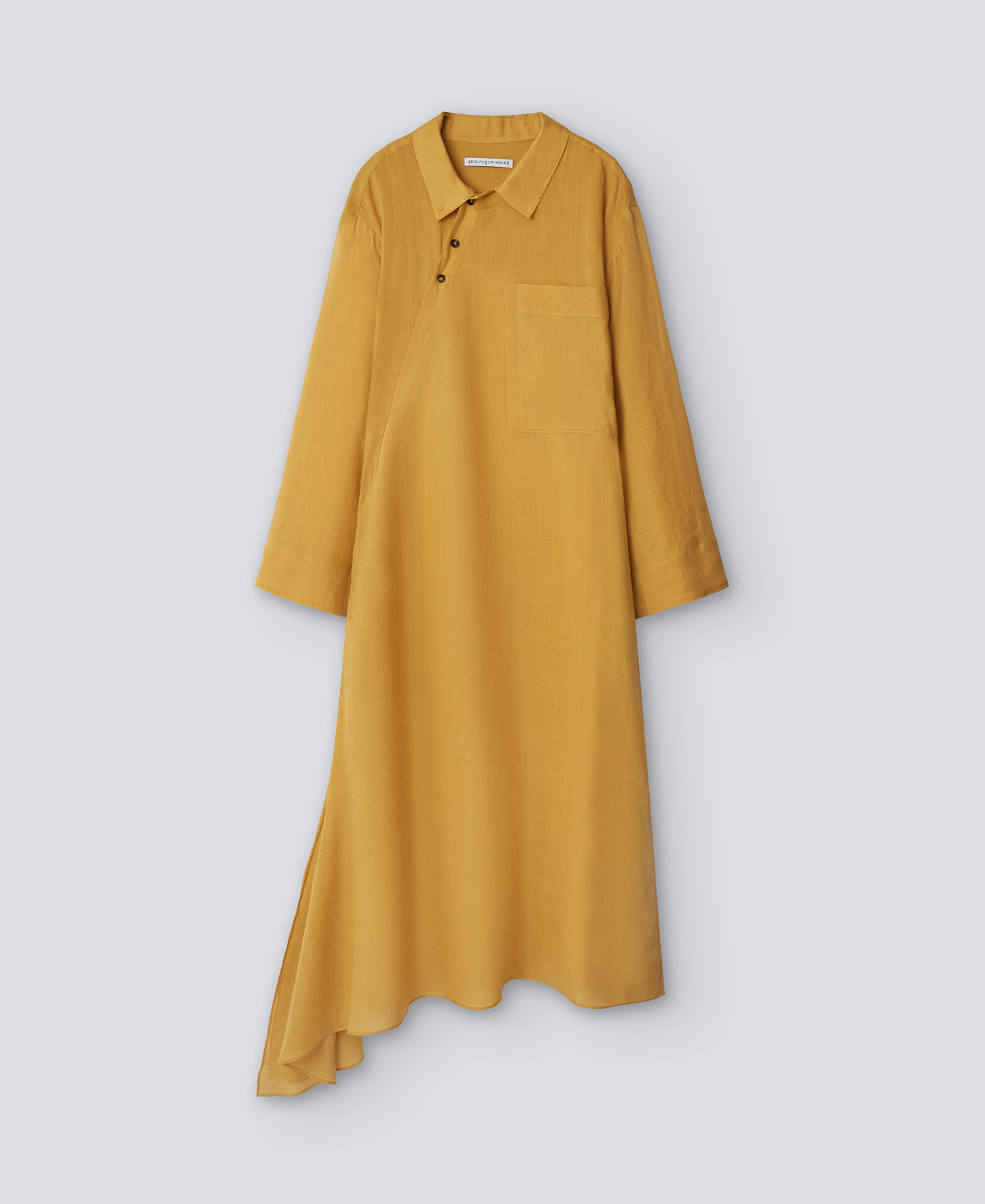 Yellow asymmetric dress woman image number 6