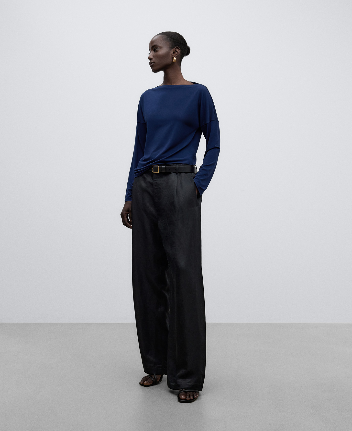 Bateau collar T-shirt woman image number 1