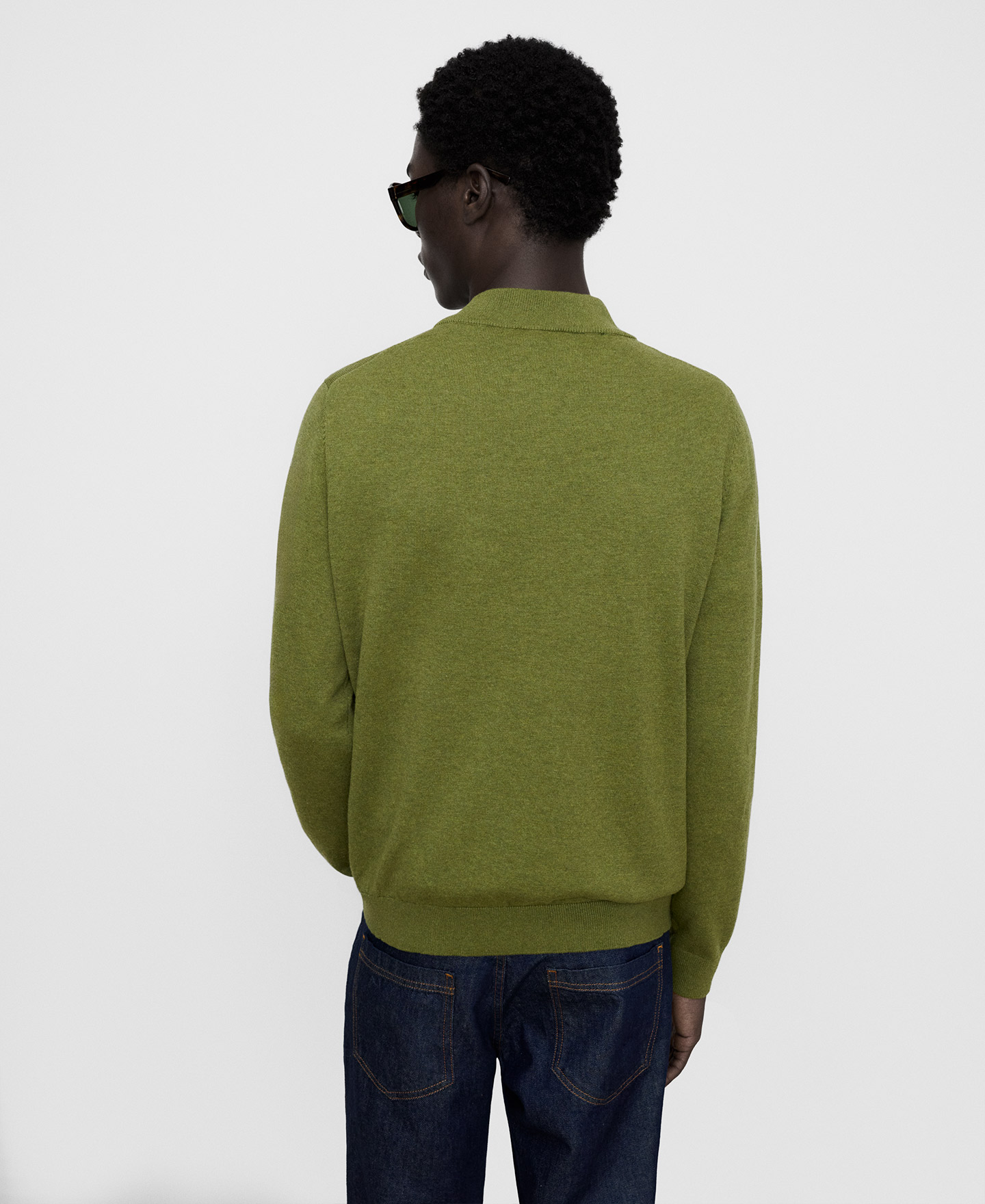 Organic cotton quarter zip sweater image number 2