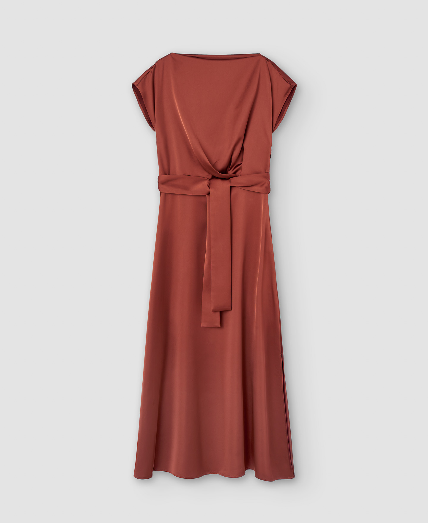 Recyled polyester draped dress image number 6