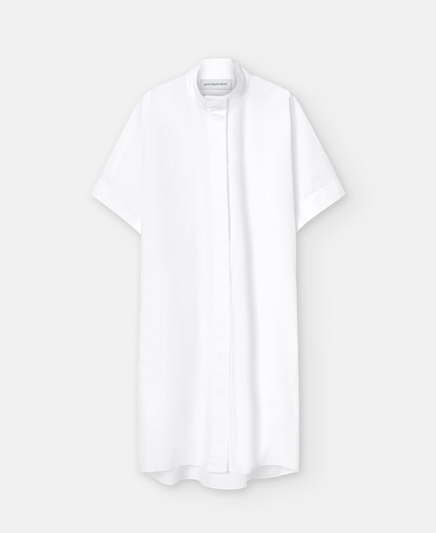 Mao collar shirt dress image number 4