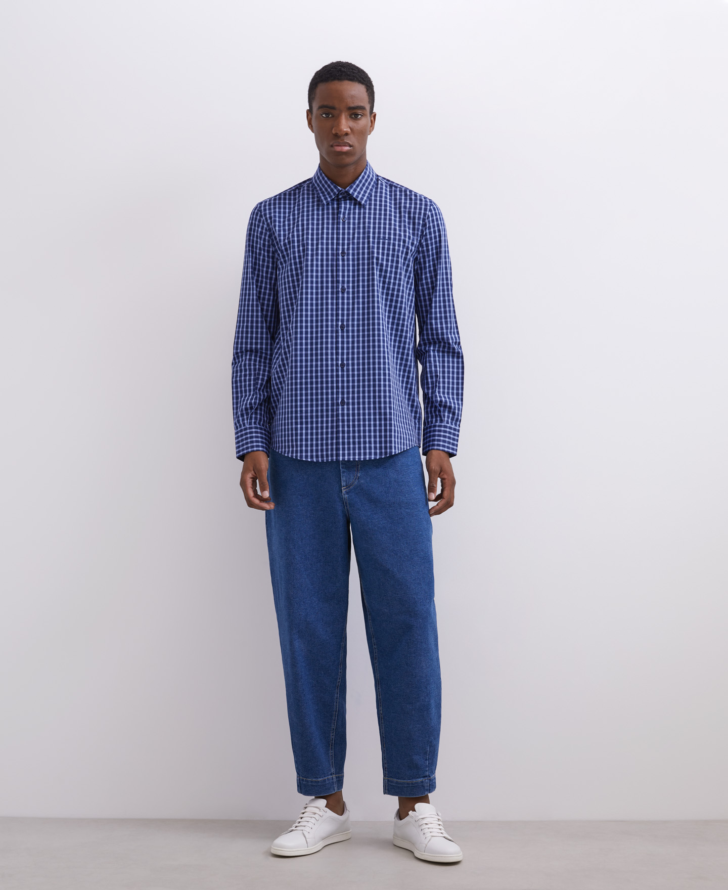 Checked cotton shirt image number 3