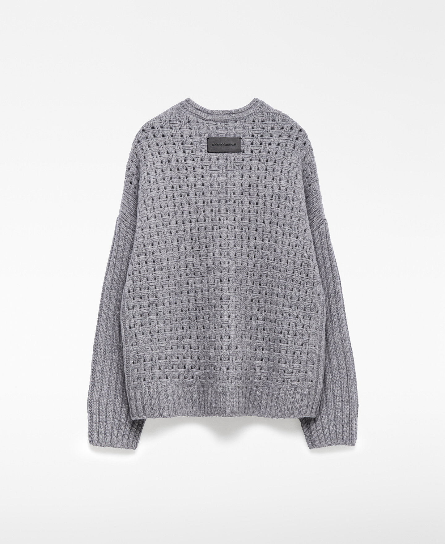 Wool openwork knit cardigan woman image number 7