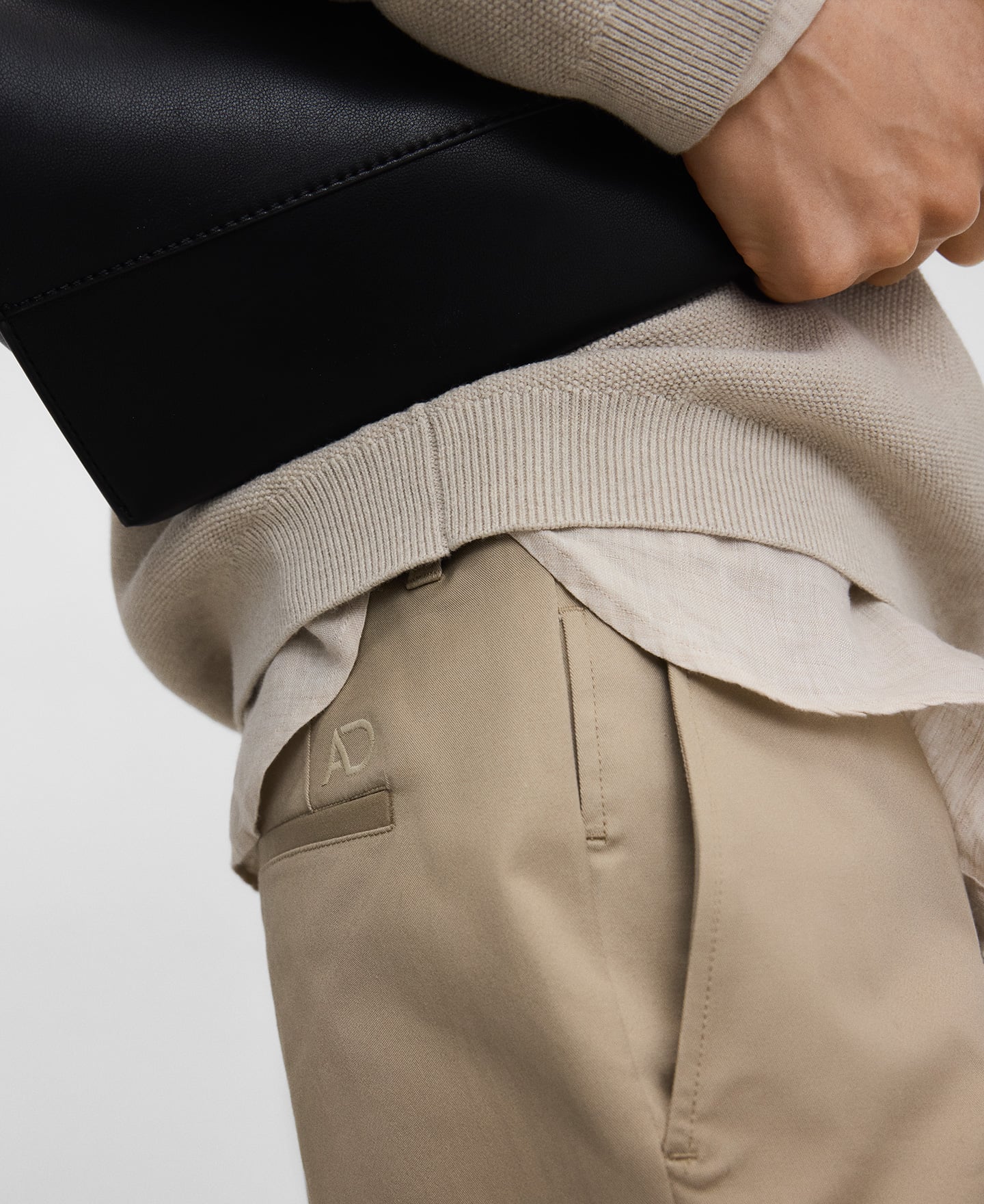 Cotton slim fit chino trousers image number 3