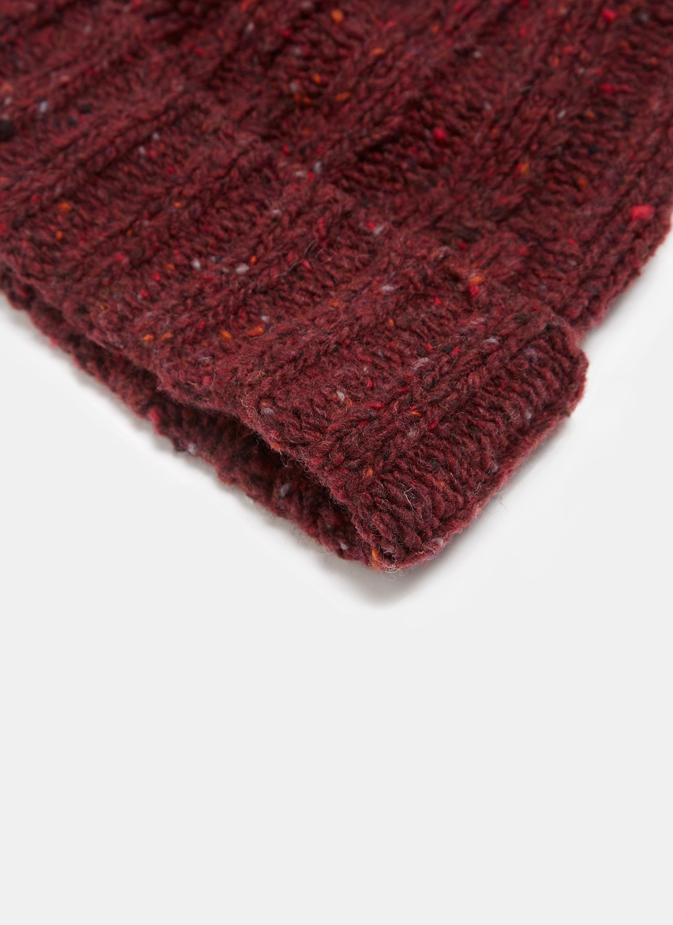 Textured beanie with mottled finish image number 1