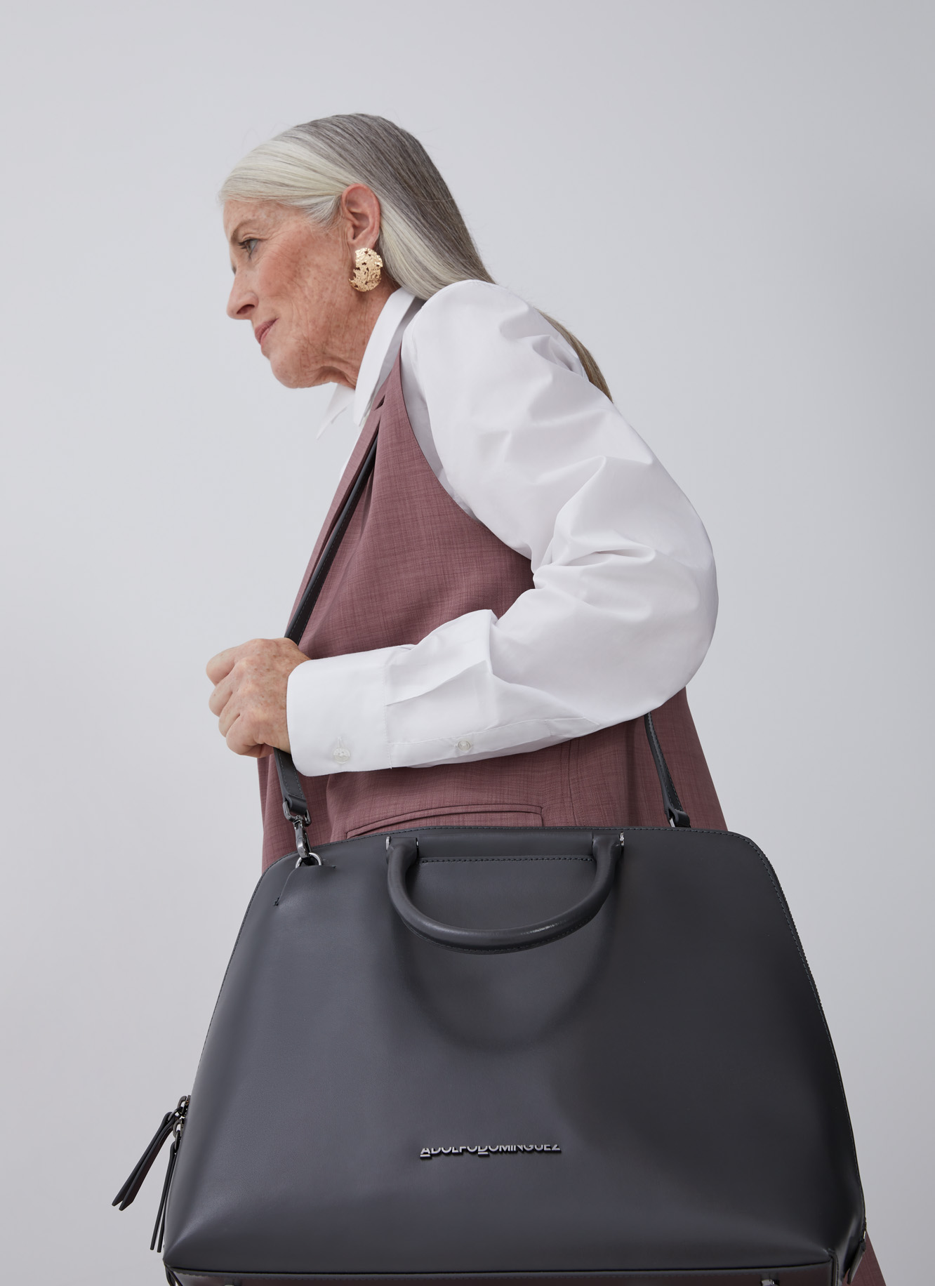 Vachetta leather city working bag image number 4