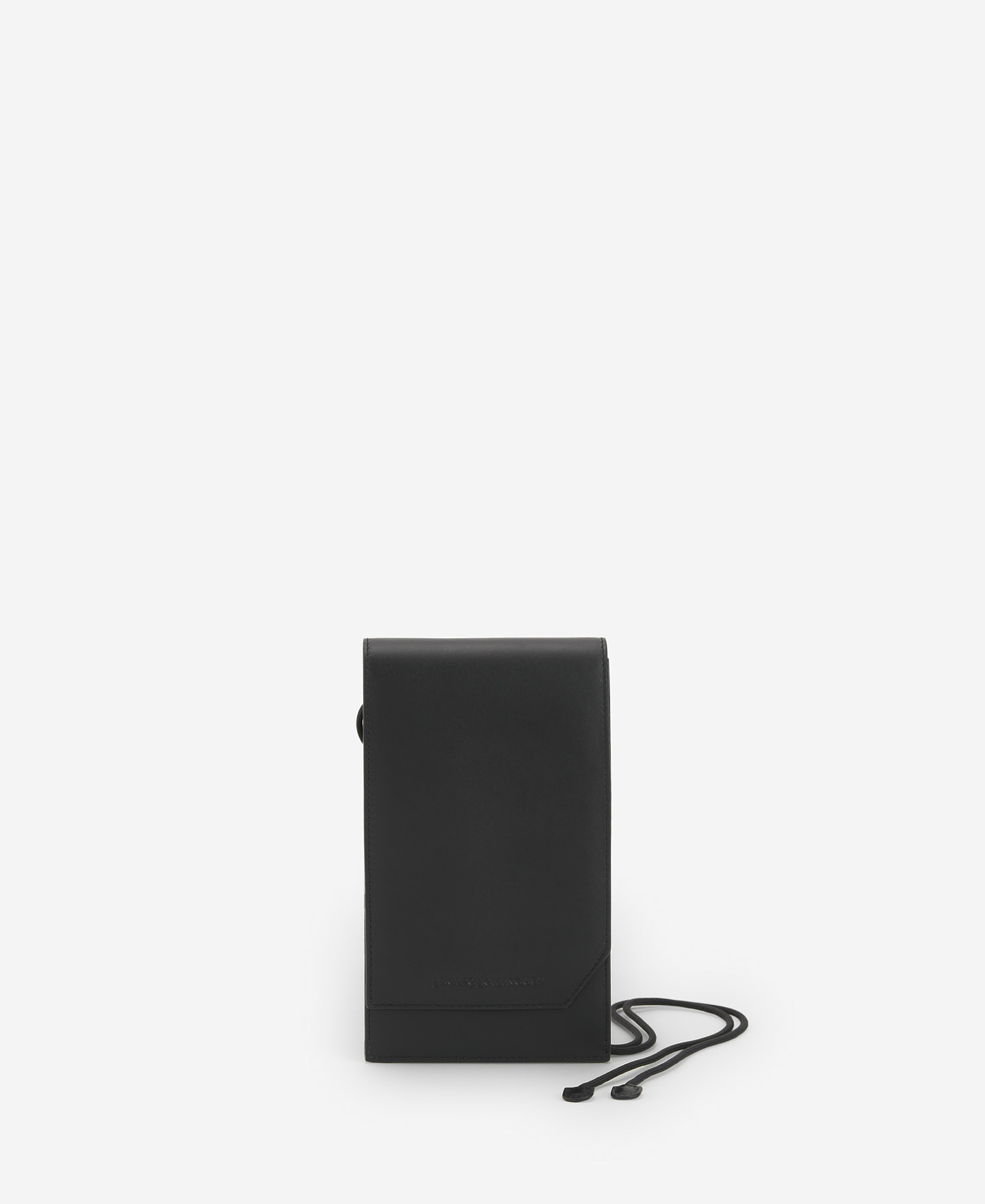 Black leather phone holder image number 0