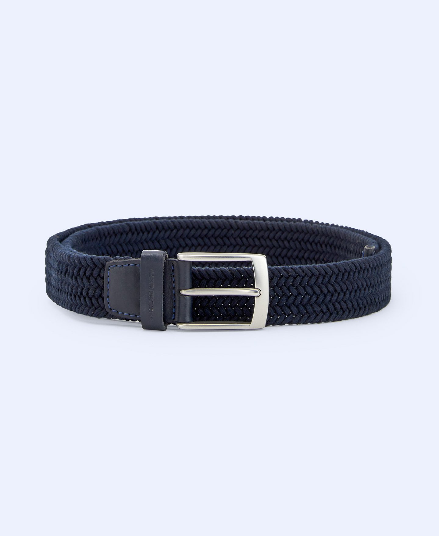 Leather and cotton braided belt image number 3