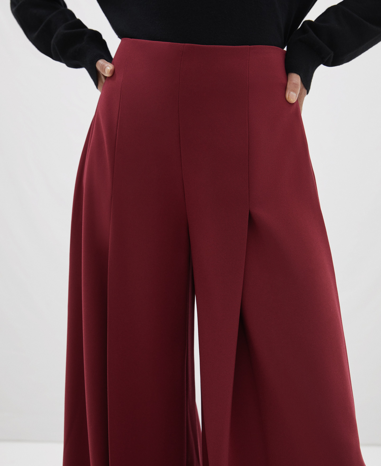 Palazzo trousers with darts image number 3