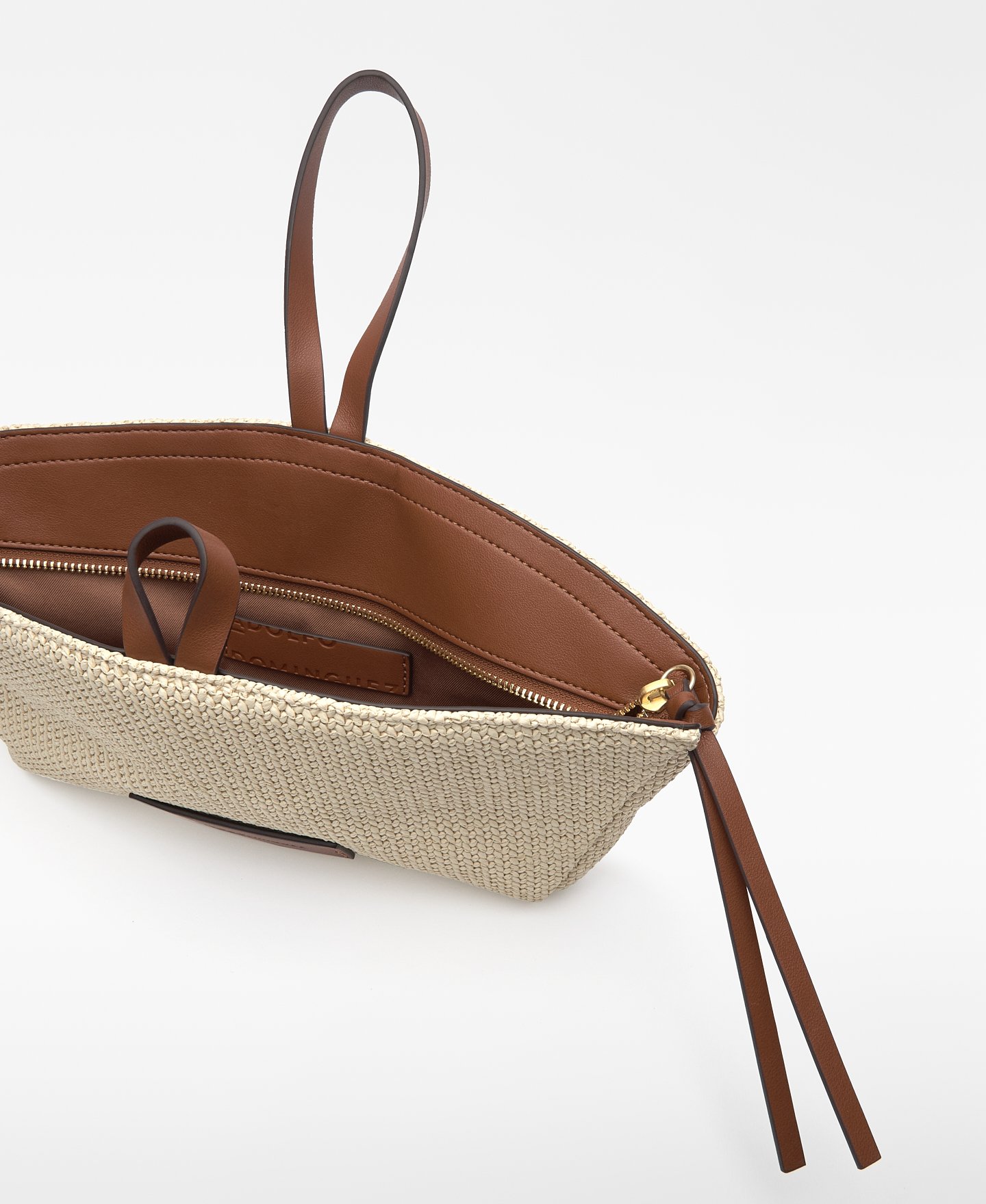Raffia-textured mini bag woman image number 1