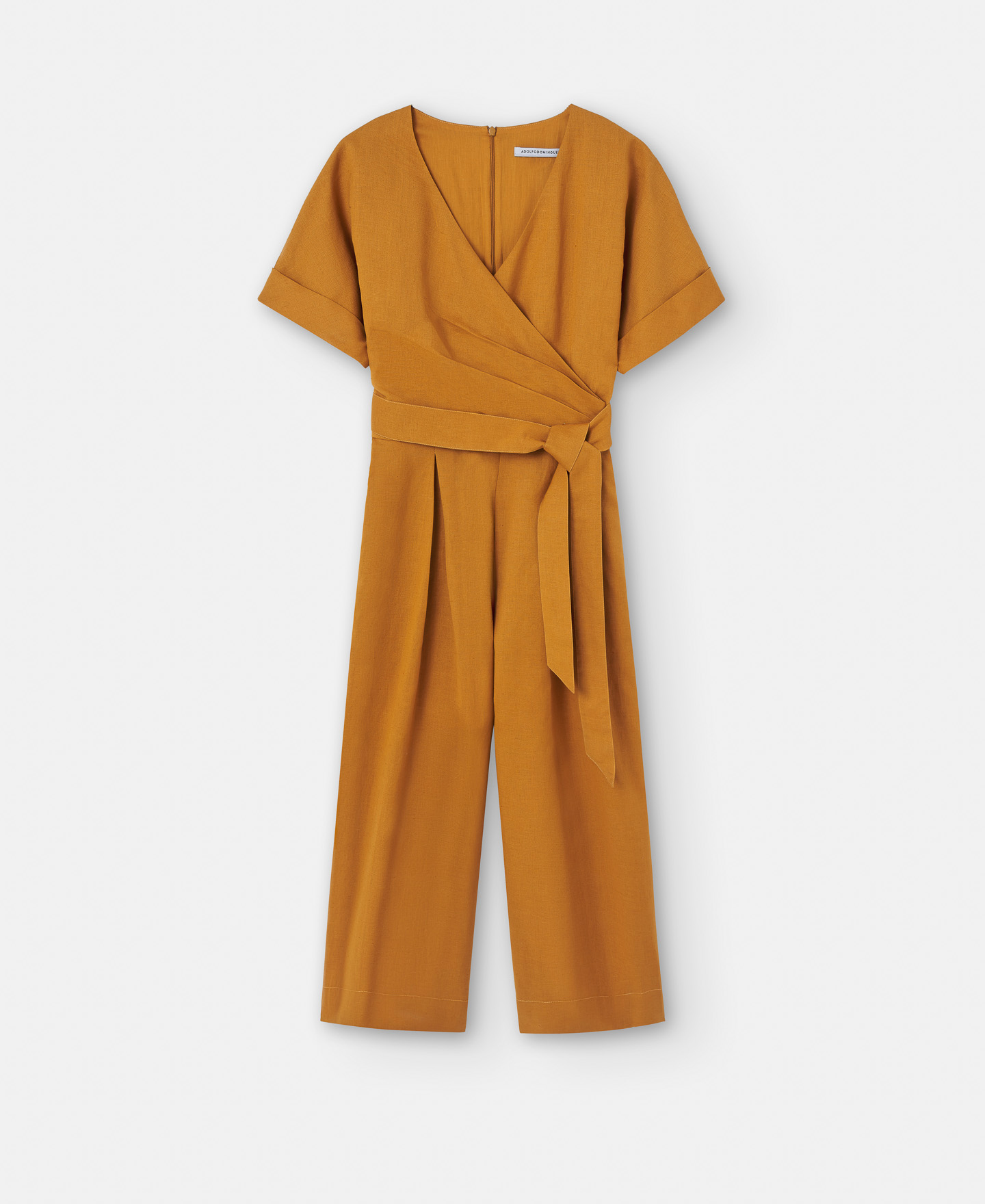 European linen crossover jumpsuit image number 4