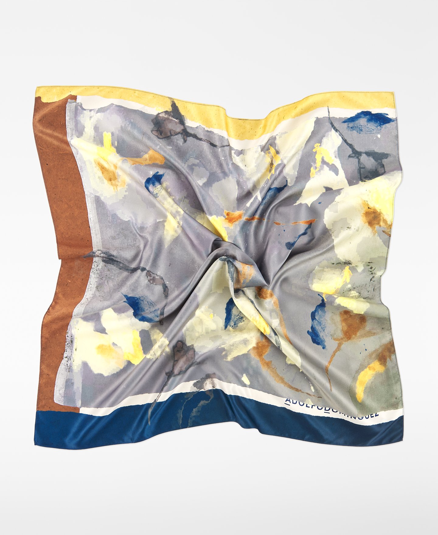 Floral-print square scarf image number 1