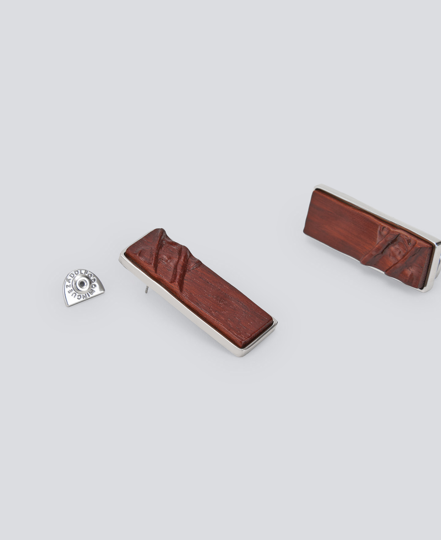 Pendiente en madera y zinc mujer image number 1
