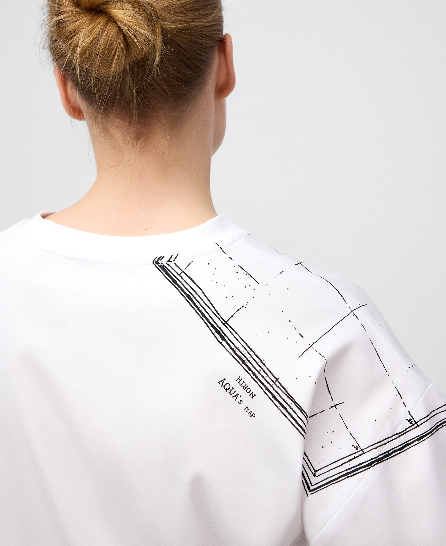 Damenshirt mit kartografischem Print Baumwolle image number 3