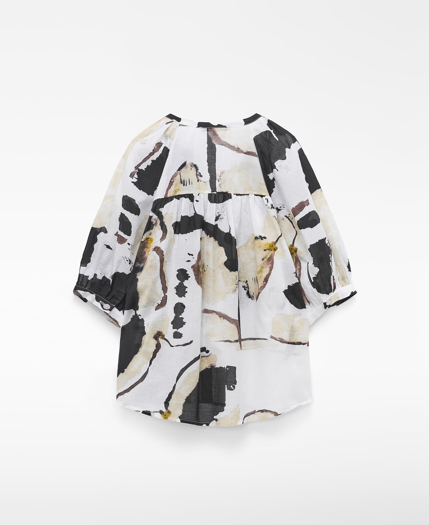 Blusa estampada escote pico algod&oacute;n image number 1