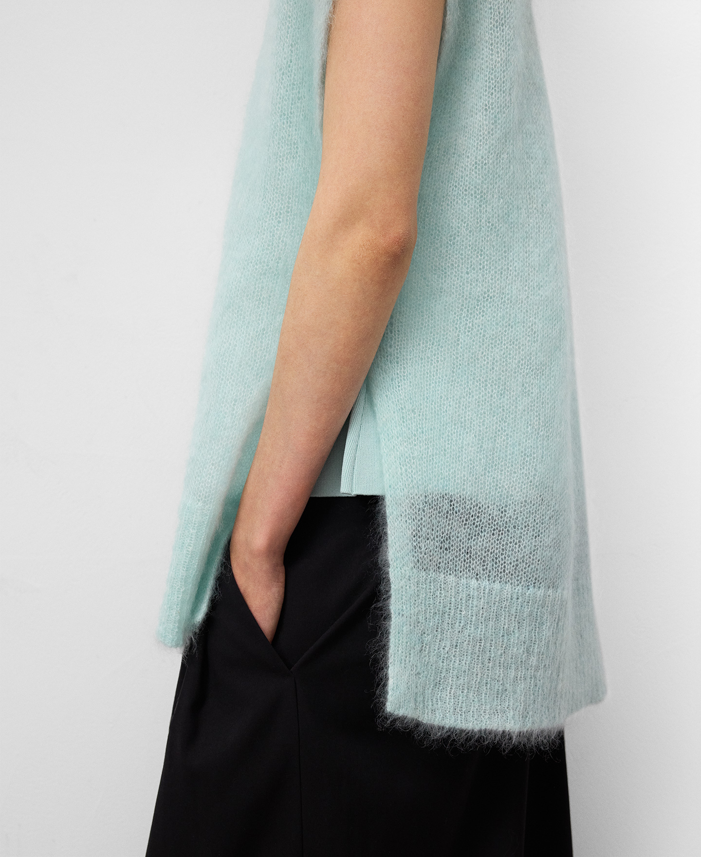 Chaleco punto con mohair mujer image number 3