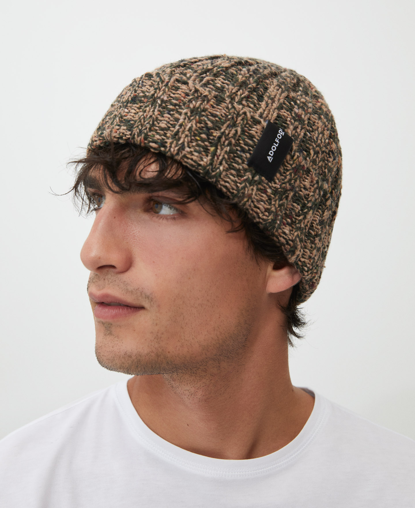 Melange wool ribbed hat image number 0