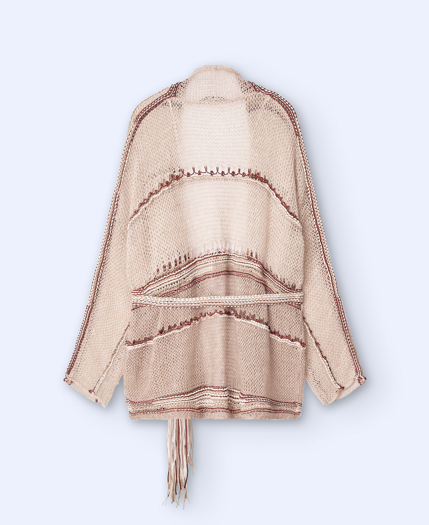 Belt knitted jacket image number 3