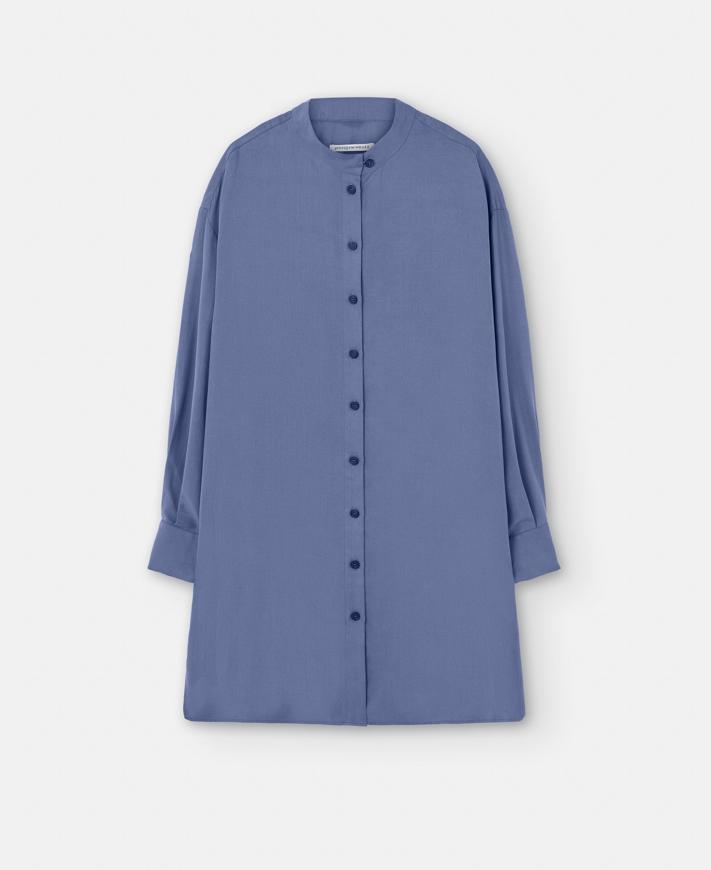 Mandarin collar lyocell long blouse image number 4