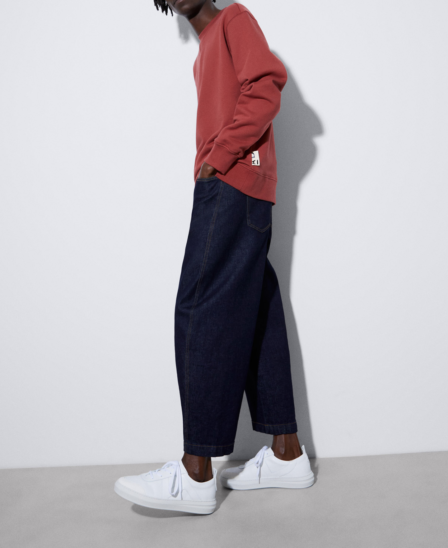 Cotton crew neck sweatshirt image number 1