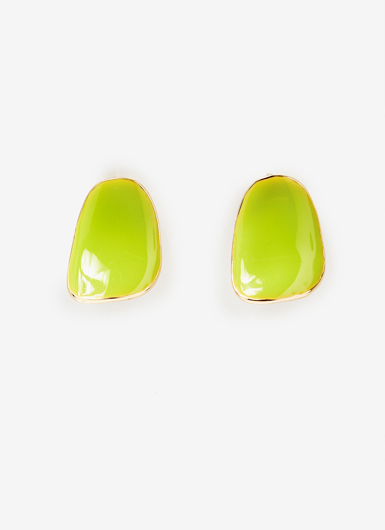 Pendientes de metal y resina image number 0