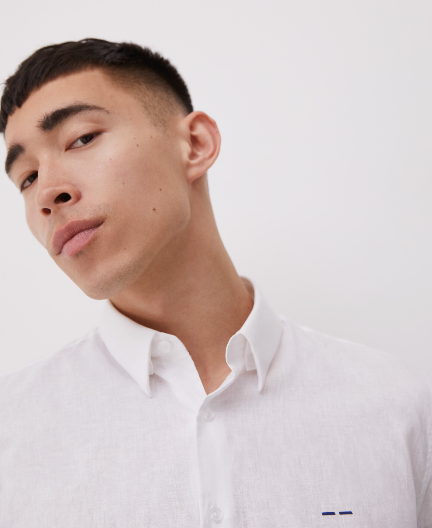 Linen and cotton short sleeve shirt image number 2