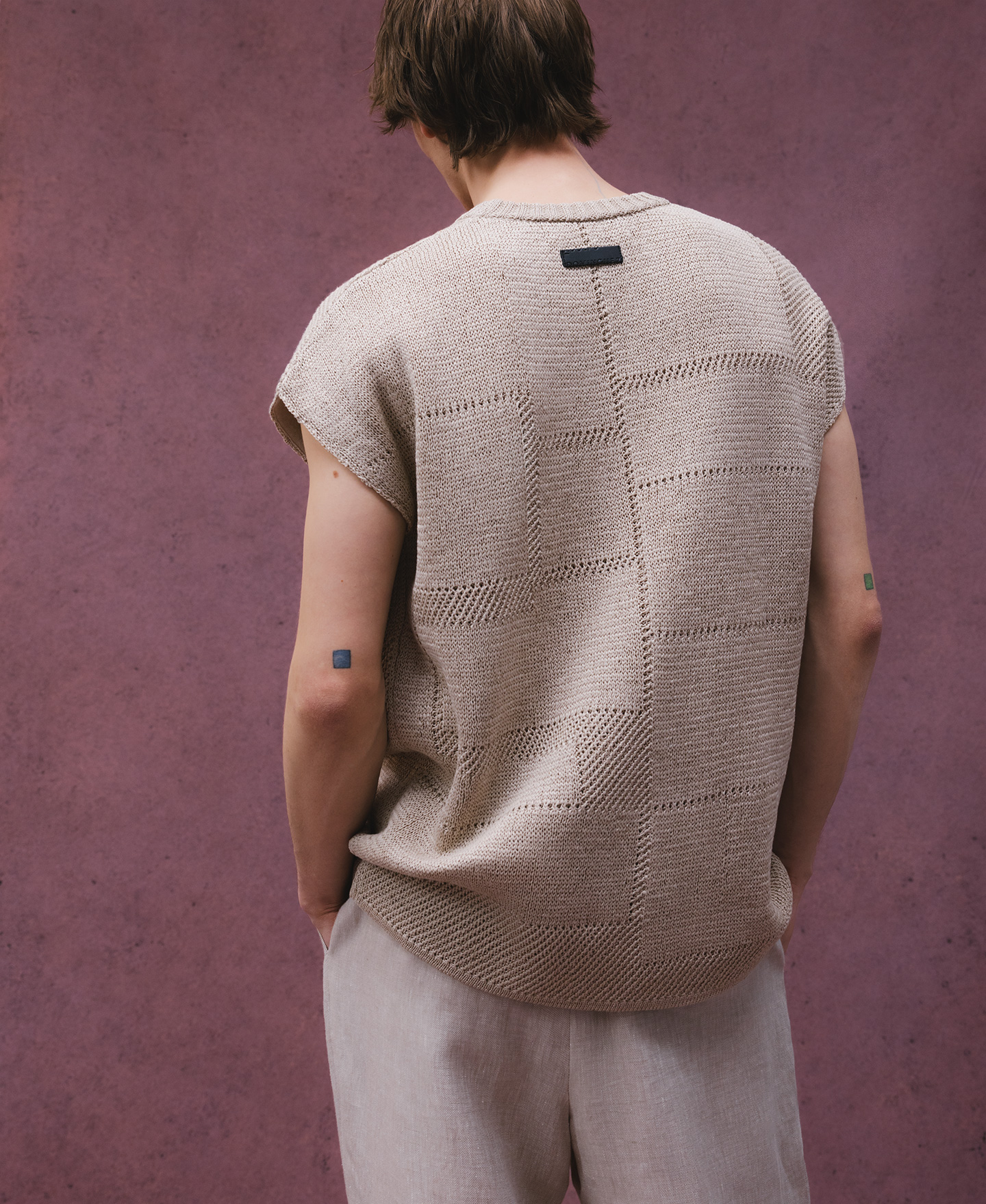Chaleco punto jacquard hombre image number 2