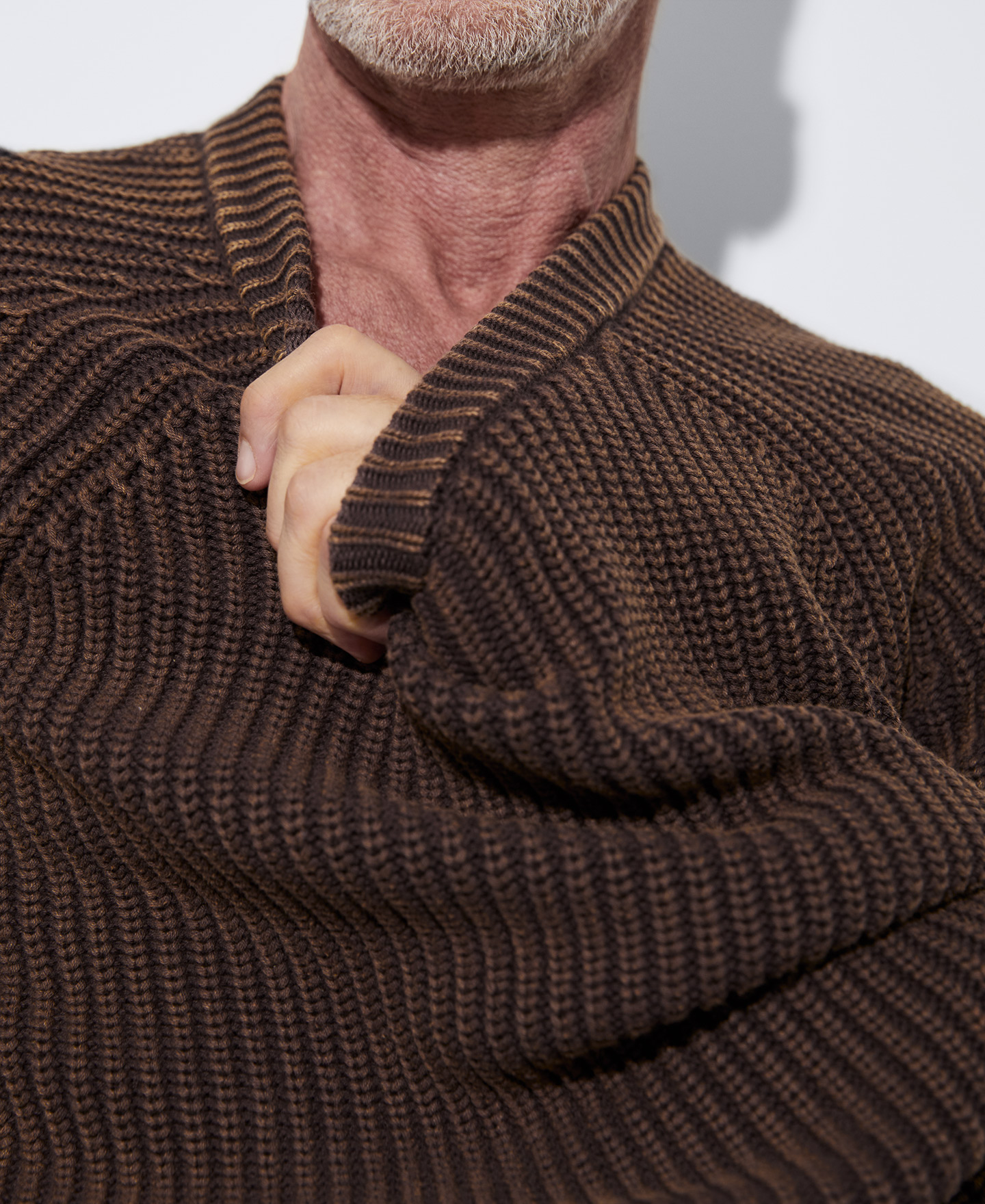 English knitted cotton sweater image number 3