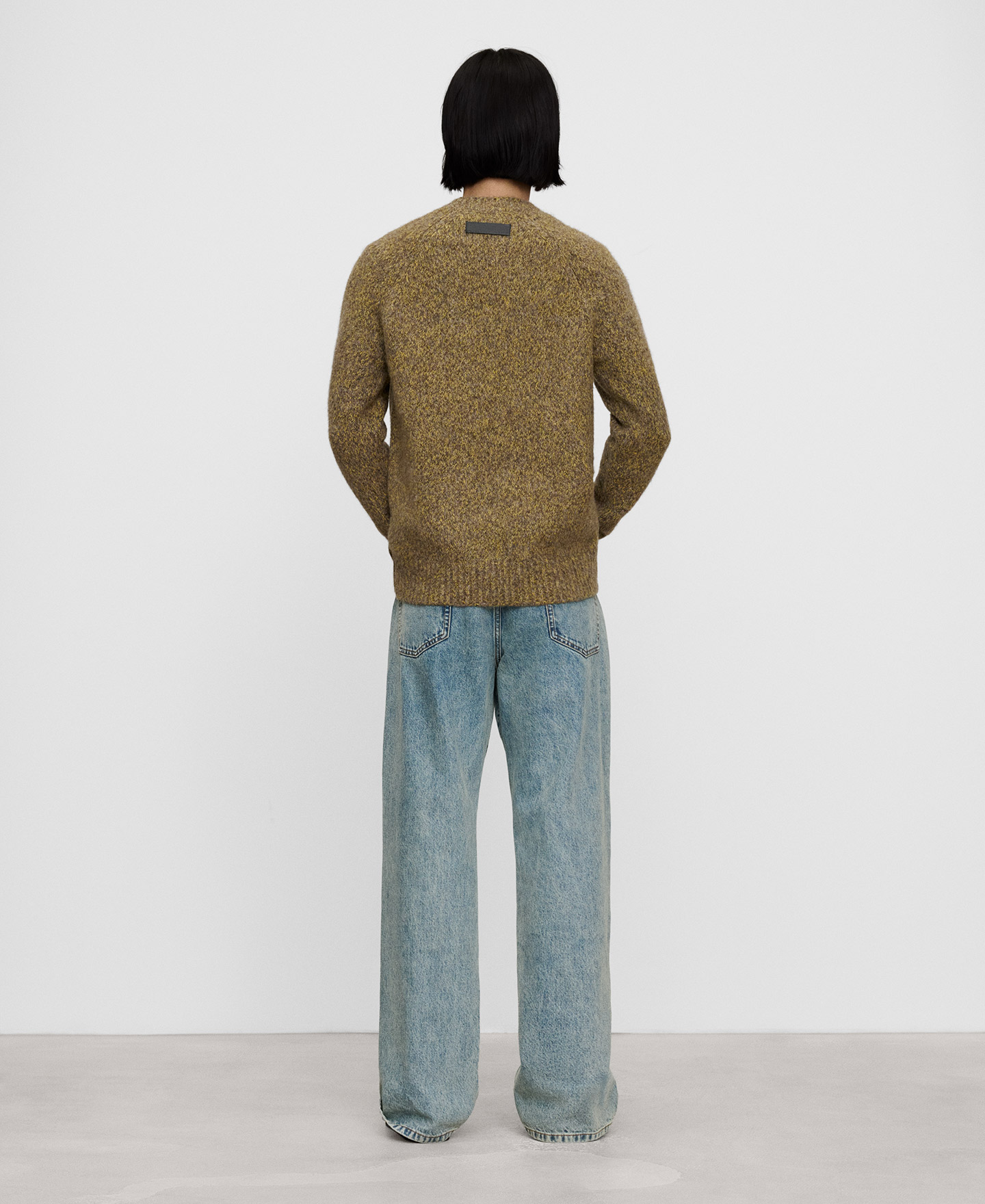 Melierter Strickpullover mit Raglan&auml;rmeln image number 2