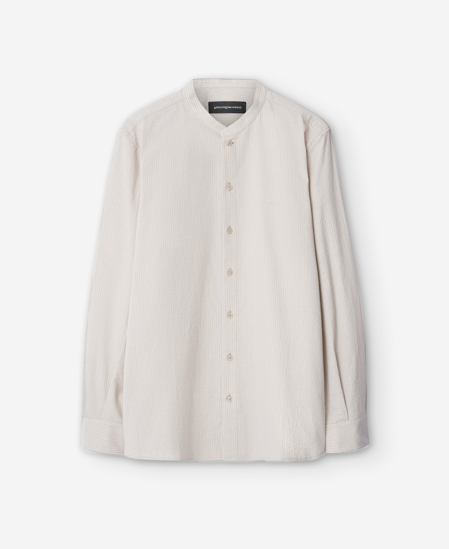 Camisa regular fit en color arena image number 4