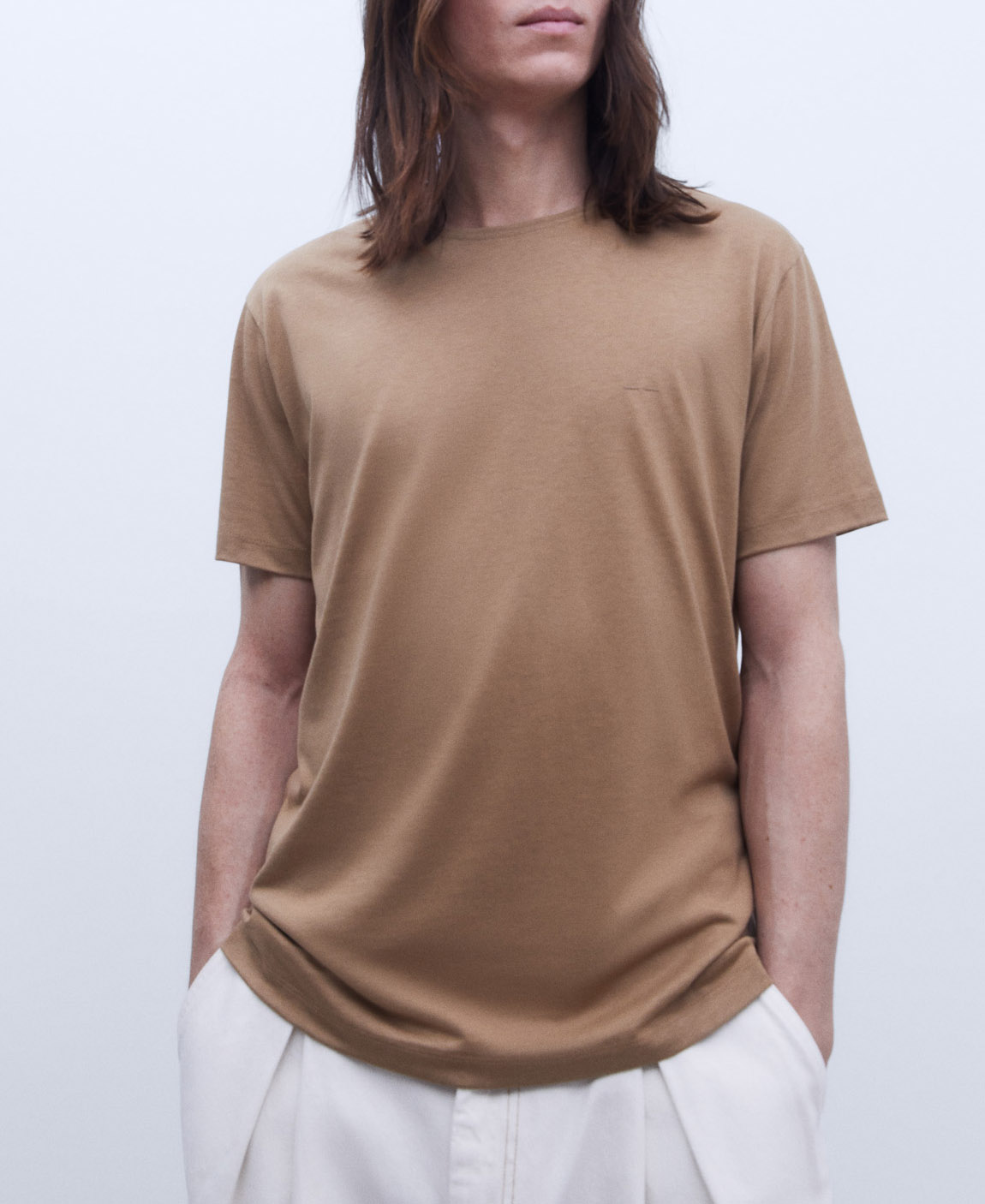Camiseta en lyocell y algodón image number 0
