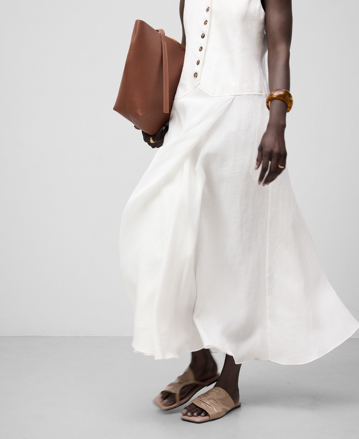 Combined midi dress woman image number 0