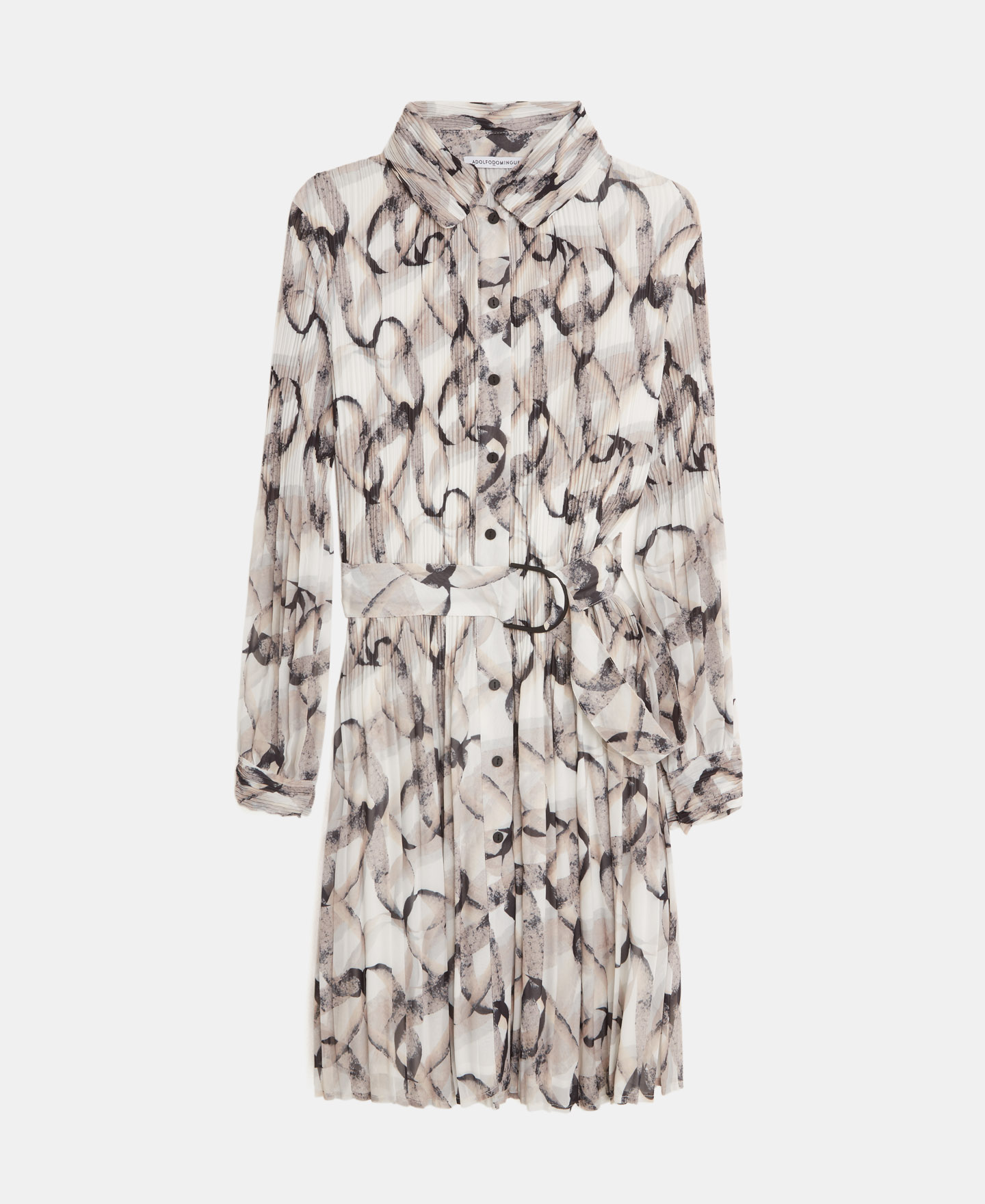 Crinkle print dress image number 4